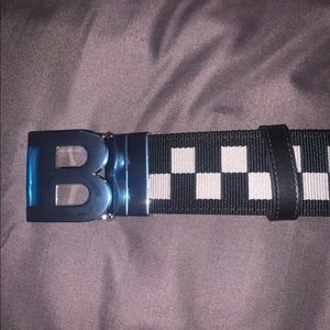 Bally Belt Size 40 CM Checkerboard/Black